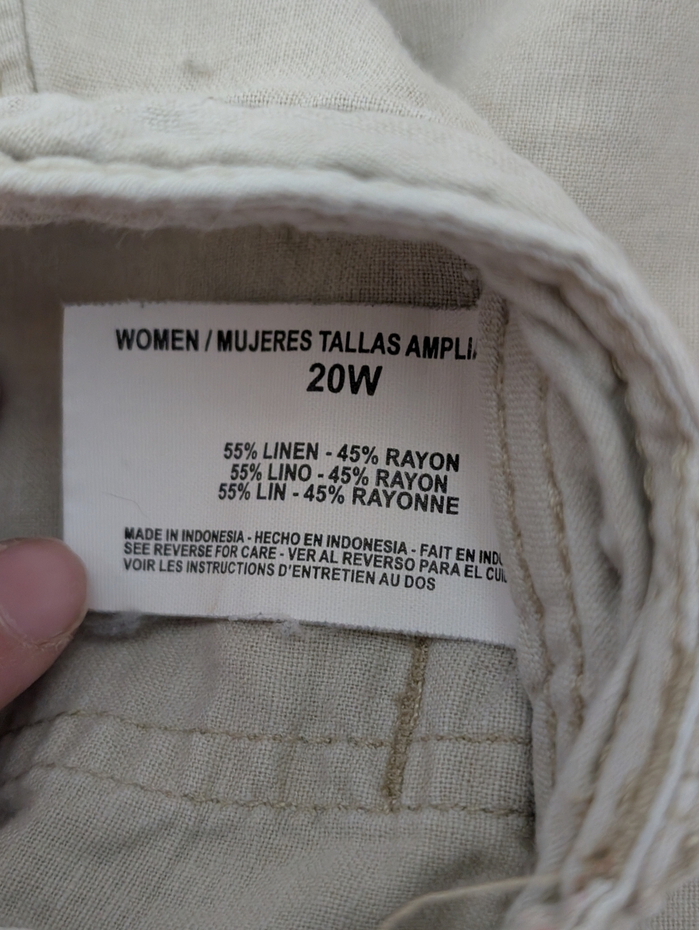 Nine West Jeans 20w Linen blend drawstring Slacks - Picture 8 of 9